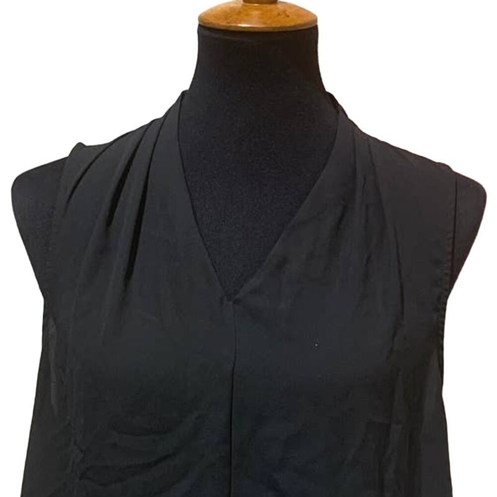 Mossimo Large Flowy V-Neck Sleeveless Polyester Hi Low Sheer Tank Top Blouse - Picture 2 of 5